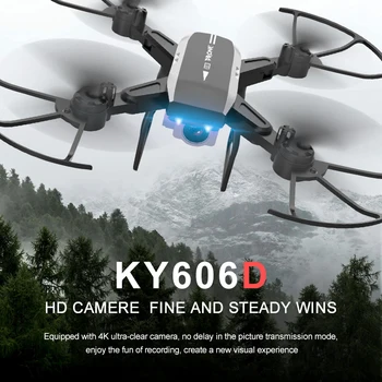KY606D Drone FPV RC Drone Camera 4k 1080 HD Video Aeriană dron Quadcopter RC elicopter jucării pentru copii Pliabil Off-Punct de drone