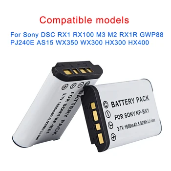 NP-BX1 bateriei Pentru Sony încărcător de baterie pentru sony np-bx1 np bx1 acumulatorul NP-BX1 HDR-AS200v AS15 AS100V DSC-RX100 X1000V WX350