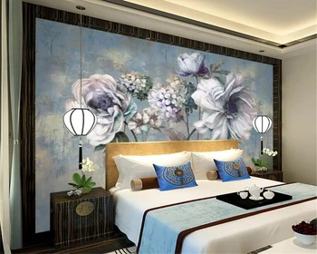 Beibehang Personalizate gazete de perete decor acasă formaldehidă-personalizate gratuit tapet Vintage cu flori pictura in ulei 3d tapet mural