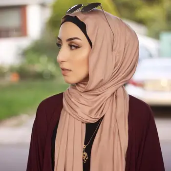 Modă Femei Musulmane de Vară Subțire Hijab Esarfa Fular Femme Dimensiune Plus Hijabs Islamic Șaluri Monofazate Vălul Pentru Femei 85*180cm