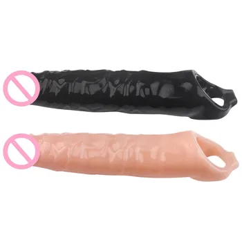 28 CM, Reutilizabile Penis Sleeve Extender Penis Realist Prezervativ Silicon Prelungirea Jucărie Sexuală Pentru Bărbați Penis Enlarger Prezervativ Teaca Întârziere