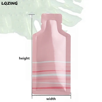 200x Dimensiuni Mici Roz Forma de Sticla de Suc de Folie Saci Husă de Căldură Ambalaj Sigilat Pungi Pentru Lichide Vid Mașină de Ambalare en-Gros
