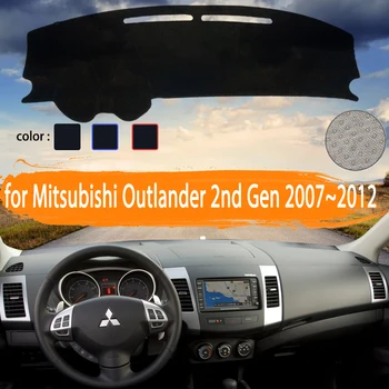 Pentru Mitsubishi Outlander 2nd Gen 2007~2012 tabloul de Bord Masina Acoperi Dashmat Evita lumina Soarelui Umbra Covor Accesorii Auto 2008 2009