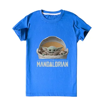 Vara Copii Tricou pentru Băiat Fată Copil Drăguț Yoda Grugu T-shirt Mandalorian de Moda Bumbac Copii Maneca Scurta Tricou Topuri