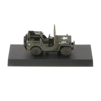Aliaj turnat sub presiune 1/43 WW II Jeep Militar statele UNITE ale americii Model Auto Vehicul Colectare