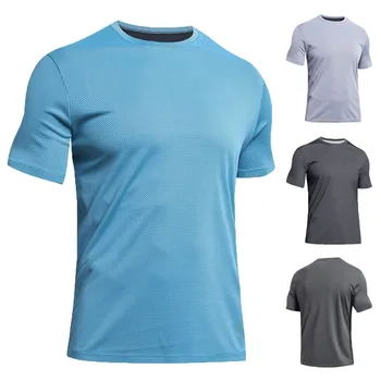 Oamenii de Fitness T-shirt Subțire Plasă Respirabil Rapid-uscat Rulează Topuri de Vară în aer liber SAL99