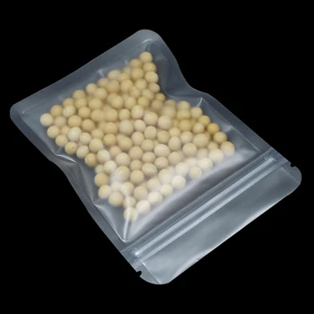 100BUC Mat Plastic transparent Pungă cu Amănuntul Mat Transparent cu Fermoar PE Pungi Pachet de Alimente Uscate Bomboane de Nuci Sac de Ambalare