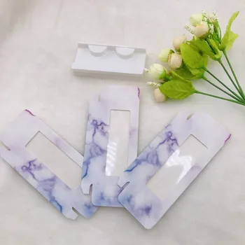 Genele cutie marmură cutie mov cu alb tăvi se potrivesc 25mm nurca genele personalizate private label