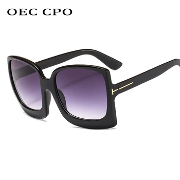 OEC CPO Femei Supradimensionat ochelari de Soare Moda de sex Feminin Pătrat ochelari de Soare pentru Femei Brand Faimos Negru Vintage Nuante UV400 O126