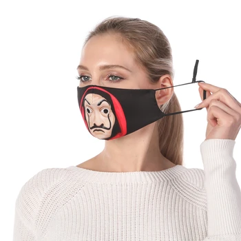 Zohra Dali Masca de Imprimare Reutilizabile de Protecție PM2.5 Filtru De Gura Masca Anti Praf Masca Vânt Reglabil Măști De Față