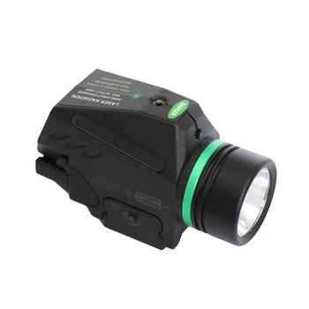 Magorui Tactice Lanterna LED-uri 150 Lumeni Rosu / Verde Laser Combo cu 20mm Picatinny Feroviar de Montare