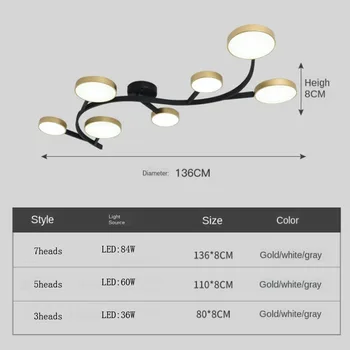 Nordic LED lampă de plafon personalitate creatoare din fier forjat camera de zi sala de mese lampa de acasă simplu și modern, dormitor lampa