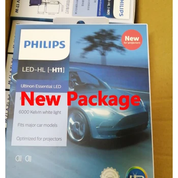 Philips LED H4 H7 9003 Ultinon Esențiale LED-uri Auto Hi/lo Fascicul de 6000K Lumină Albă Strălucitoare Auto Faruri H8 H11, H16 9005 9006 HB3 HB4