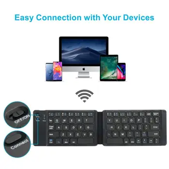 Pliere Tastatură Bluetooth Wireless Portabil Mini Tastatură pentru Windows, Android, iOs, Tableta iPad Telefon Laptop Macbook