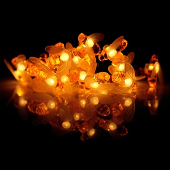 20-30 de Led-uri Solare Felinar Exterior Impermeabil Mic de Albine Șir de Lumini de Plastic LED Lumini de Vacanță Halloween Decor Nunta