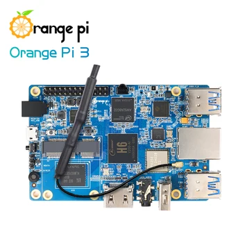 Orange Pi3 2G8G+Cablu de Alimentare, H6 BT5.0 pentru Android 7.0, Ubuntu, Debian Mini Single Bord