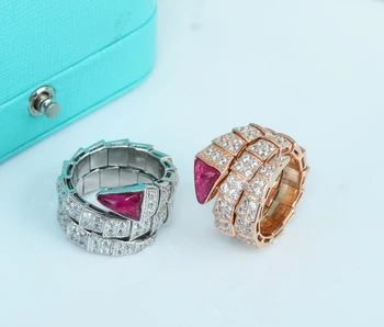 De Lux De Înaltă Calitate Reale S925 Șarpe Bine Deget Inele Redimensionabilă Accesorii De Moda Ring Moda Bijuterii Lovers Femei Cadouri