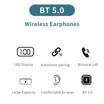 TAOCHIPLE J1 TWS sport Căști fără Fir Earbuds auriculares Bluetooth 5.0 cască setul cu Cască pentru xiaomi samsung huawei telefon