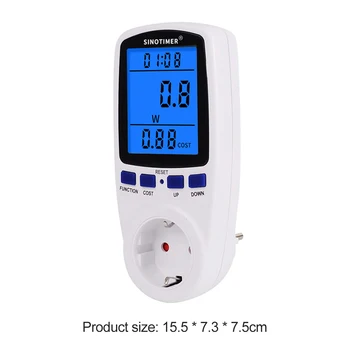 De uz casnic LCD Backlight Watt Monitorizare Priză Electrică Analizor Monitor Contoare de Energie Electrică Wattmeter