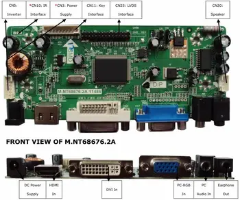 Yqwsyxl Control Board Monitor Kit pentru N101LGE N101LGE-L11 HDMI+DVI+VGA LCD ecran cu LED-uri Controler de Bord Driver