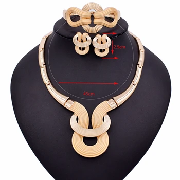 Set de bijuterii de moda Nigeria Dubai aur-de culoare din Africa de șirag de mărgele de nunta bijuterii set de bijuterii din Africa de Mireasa, Cadouri de Nunta
