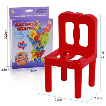 18pcs/set Joc de Bord Echilibru Scaune pentru Adulti Copii Joc de Stivuire Părinte-copil colectarea de puzzle DIY Jucărie Interactiv Party Boy cadou