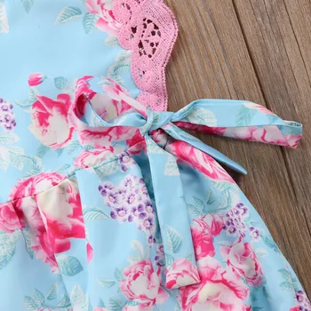 Floral Lace Romper Copil Nou-născut Fete Dantela Mozaic Salopeta Sunsuit Costume de haine pentru copii