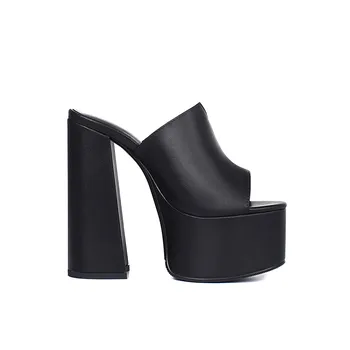 ASUMER 2020 piele naturala sandale pentru femei brand de moda toc gros petrecere Club de Noapte Pantofi sexy, sandale cu platforma doamnelor