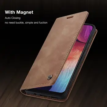 De lux Retro din Piele de Caz Pentru Huawei P20 Lite P30 P30 Pro Acoperi Caz Magnetic Flip Wallet Coajă de Telefon Pentru mate30 P inteligente 2019