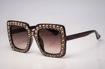 Stelare 45321 Strasuri de Cristal ochelari de Soare Femei Pătrat UV400 Doamnelor Retro Brand Desginer de Moda Nuante