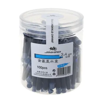 100 buc Jinhao versal Erasable Albastru Stilou Cerneală Sac Cartușe de 3.4 mm Rezerve Școală Papetărie de Birou