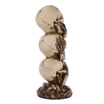 3 Strat De Craniu Statuie Rășină Ornament Decor Acasă Birou Rezervor De Pește Decor Cadou Petrecere De Halloween M