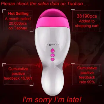 Puternic Supt Masturbator Cana Cu Gemete Sex Oral Jucărie Pentru Bărbați Electric Vibrator Pompa de Vid Adult Produse de vagin artificial