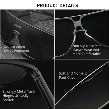 KDEAM în aer liber ochelari de Soare TR90 Usor Frame Flat Top Nuante Bărbați Sport ochelari de soare UV400 Protecție Lentilă Oculos de sol