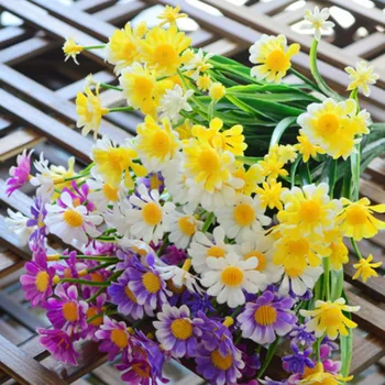 6 Pachete Artificiale Flori Margarete Flori False De Decor Nu Se Estompeze Faux Din Plastic Grădină De Flori Pridvor Cutie Fereastră Decor