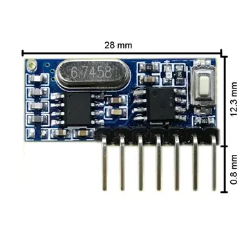 GERMA 433mhz RF Transmițător 4 Buton de Control de la Distanță + Modul Receptor Fix EV1527 Decodare 4 CANALE de Ieșire Cu Învățarea DIY Kit