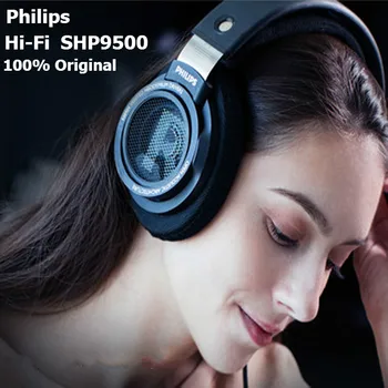 Original Philips căști Shp9500 Profesionale Casti 3m Fir Lung de Reducere a Zgomotului Căști Pentru Mp3 Smartphone calculator S9 S8