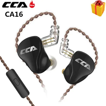 CCA CA16 Hibride Metal Cască În Ureche Căști pentru monitorizare HIFI Detasabila Desprinde 2PIN Cablu Căști