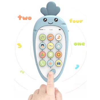 Copilul Electronice de telefon bilingv telefon teether muzică educație timpurie jucarii educative Multi-funcția de Simulare pentru copil