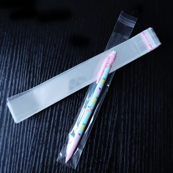 StoBag 1000pcs 3*32cm Clar de Plastic autoadezive, Sac de Sine Subțire Sac Mic Pen Bijuterii de Ambalare Pungă Ambalaj Cadou Consumabile