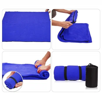 Dual-părți Sac de Dormit Fleece Căptușeală pentru Adult Vreme Caldă Backpacking Pătură pentru Camping în aer liber Portabil Sac de Dormit