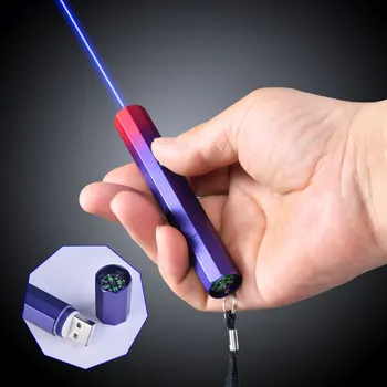 Aenfor,450nm Laser Albastru Pointer 532nm Verde cu laser pen 650nm Red Laser USB Built-in Reîncărcabilă Fascicul Pointer Pix