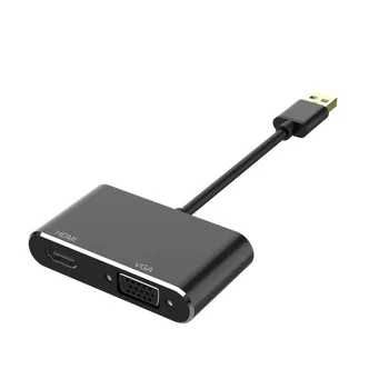 ANPWOO USB3.0 Să-compatibil HDMI VGA Adapter 4K HD 1080P Audio-vizuale, Video Convertizor de Frecvență Cablu pentru XP, Win7, Win8