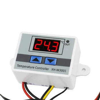 10buc/lot W3001 10A căldură rece temp Control Termostat Digital cu LED-uri Controler de Temperatura Comutator Sonda 220V 40%off