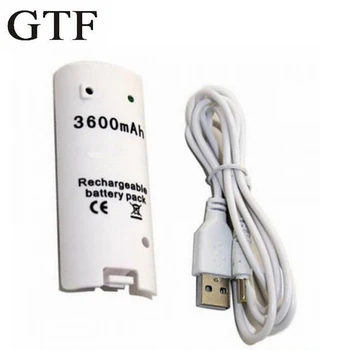 GTF 3600mAh Reîncărcabilă Joc Baterie cu Cablu de Încărcare pentru Nintendo Wii Remote Controller de joc mașină de baterie