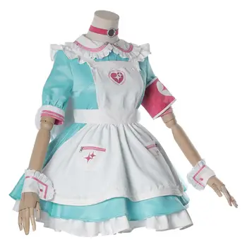 FETE Anime Cosplay Yumemi Riamu Costum de Asistenta Maid Dress Personalizate de Halloween Costume de Carnaval Peruca