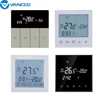 Vancoo Electric de Încălzire Termostat de 220V Temperatura Camerei Controller Podea Caldă de Încălzire Termostat cu Ecran Tactil, Cu un Senzor