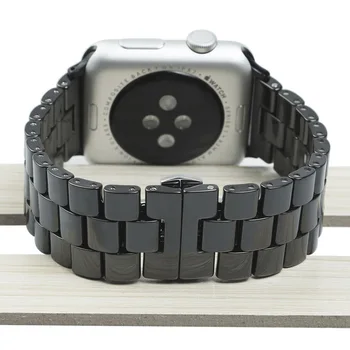 Ceramica Watchband pentru Apple Watch 5/4 40mm 44mm Brățară Incuietoare Curea 38mm/42mm pentru iwatch Seria 5 Seria 4/3 Înlocuiri de trupa