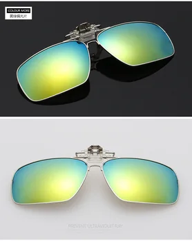 De vară din 2016 stil de ochelari de soare Miopie clip Nou model Polarizat ochelari de soare ochelari de vedere de Noapte Colorate pătrat Mic de Conducere