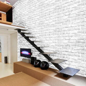 Auto-adeziv rezistent la apa 3D White Brick Model de Tapet Autocolant Perete TV Camera de zi Tapet de Fundal de Decorare Dormitor 3D
